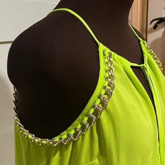 Bebe Dress Tank /Gold Chain Detail Size M **Tank Only* - Picture 4 of 8